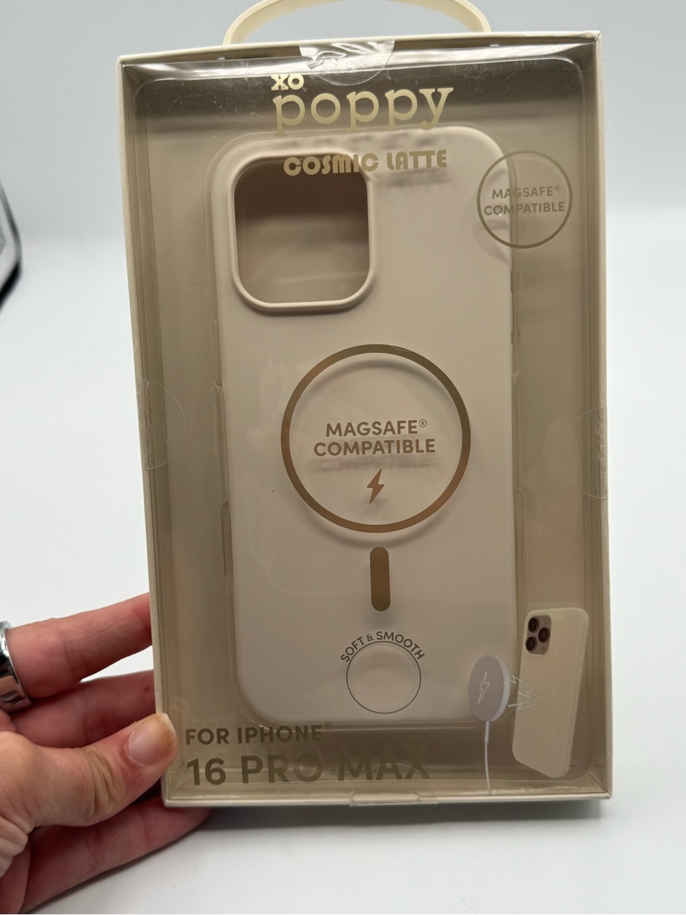 Poppy Cosmic Latte MagSafe Compatible Case for iPhone 16 Pro Max